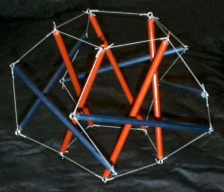 dowel-and-fishing-line augmented tensegrity five-fold prism study