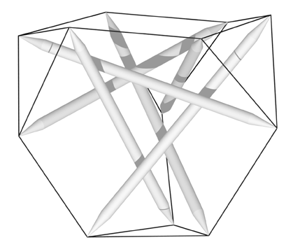 idealized tensegrity tetrahedron