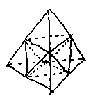 transparent 2v tetrahedron showing embedded octahedron