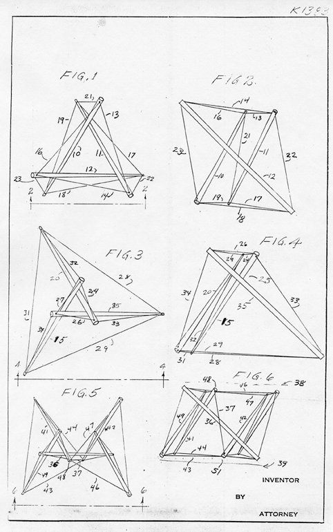 p. 1 from Snelson's 1962 patent drawings