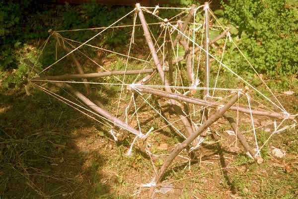 double-layer tensegrity dome based on 2v octahedron (first view)