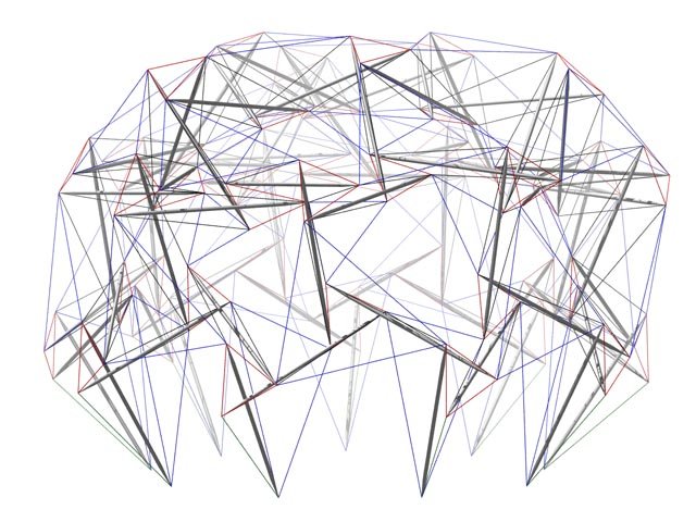 design for double-layer tensegrity dome based on 6v octahedron