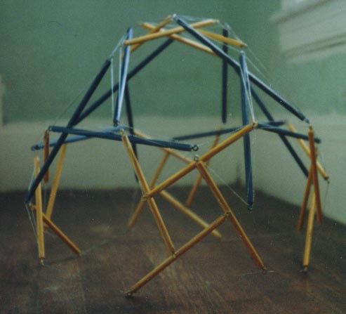 4v octahedral tensegrity sphere:dome stage (side view)
