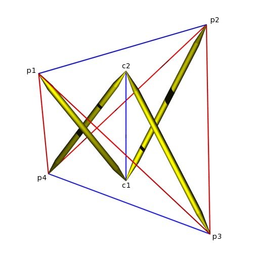 pedagogic view of tensegrity tetrahedron