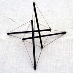 model of Snelson tensegrity tetrahedron