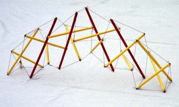 model of arch based on skew prisms