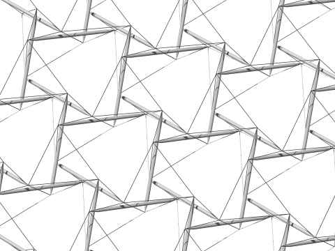 section of array of based on Snelson's truss