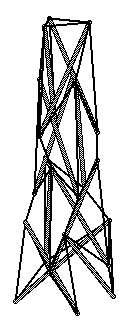 another side view of the zig-zag tensegrity obelisk