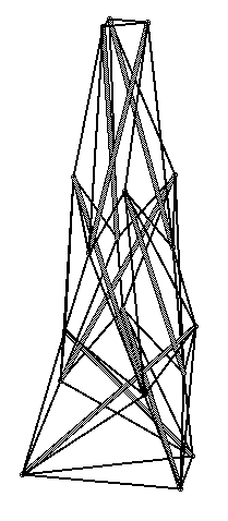 another side view of the tensegrity bean teepee