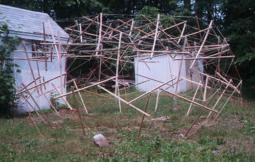 8v Double-Layer Tensegrity Dome:  Another Base View
