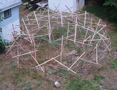 8v Double-Layer Tensegrity Dome:  Isometric View