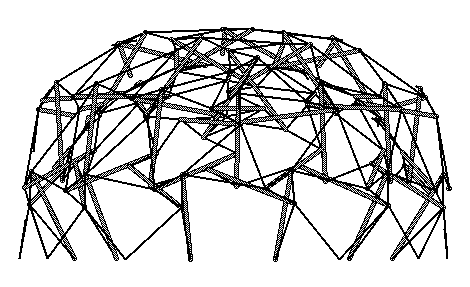Side View of Double-Layer Tensegrity Dome